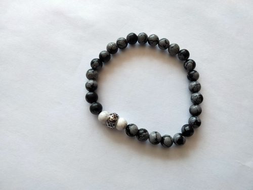 Customer photo review of BRACELET ANTI DEPRESSION obsidienne flocon de neige
