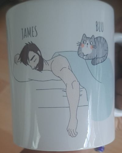Customer photo review of Personalized Cat Dad Mug