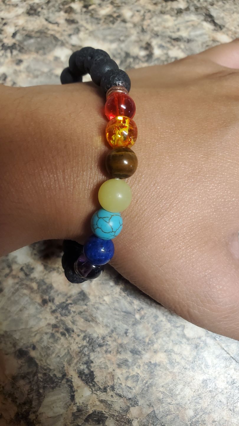 Customer photo review of 7 Chakra Bead Bracelet