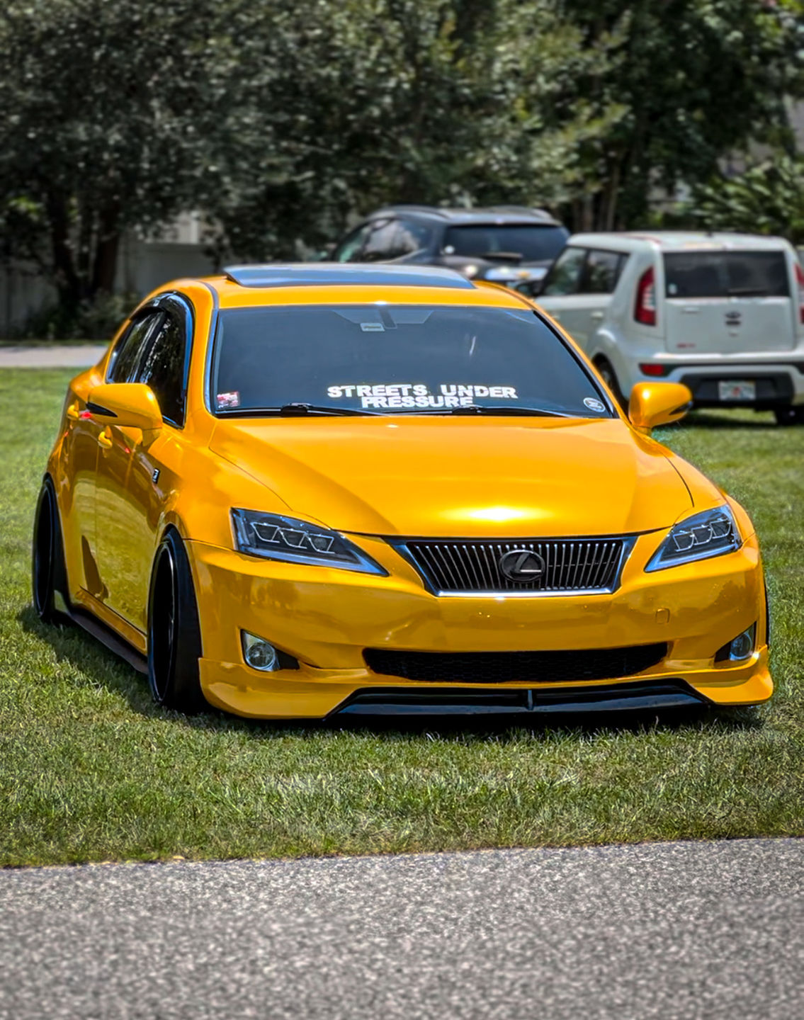 Customer photo review of Glossy Metallic Golden Yellow Vinyl Wrap