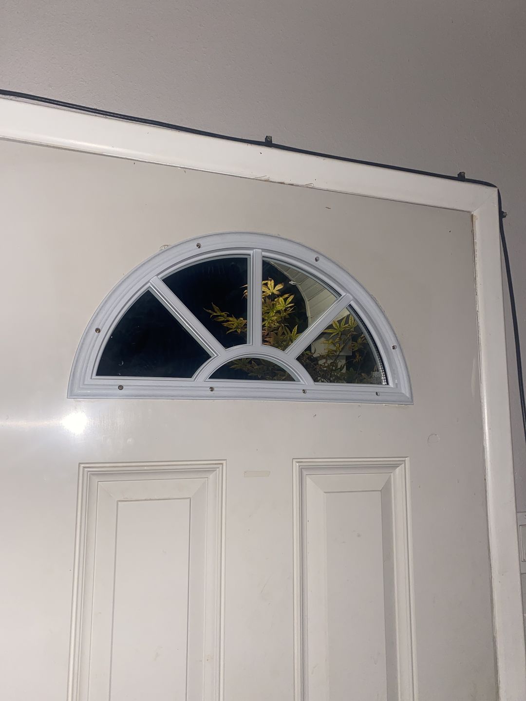 Customer photo review of Clear Sunburst Glass and Frame Kit (Fanlite 24" x 12" Frame Size)