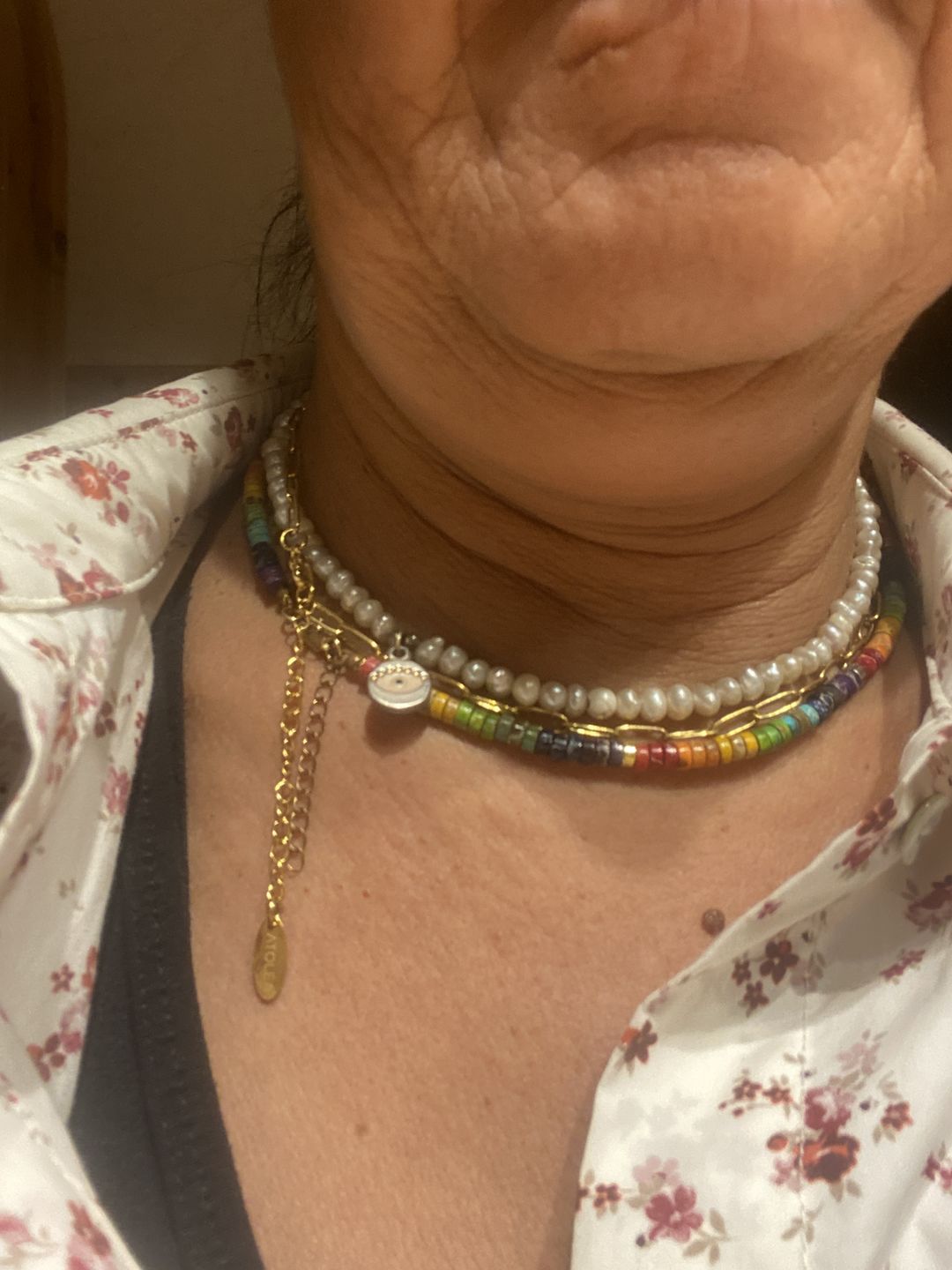 Customer photo review of 7 Chakra Halskette mit natürlichem Jaspis