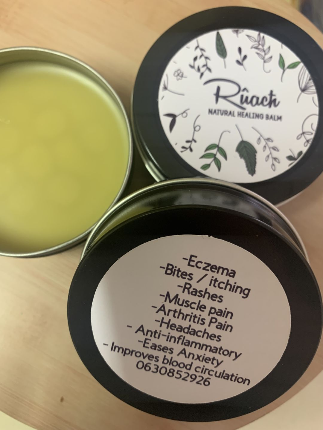 Customer photo review of 90 ml Tin Container with Lid (75 grams) - Black