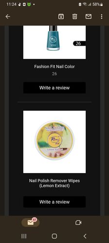 Customer photo review of Nail Polish Remover Wipes (Lemon Extract)