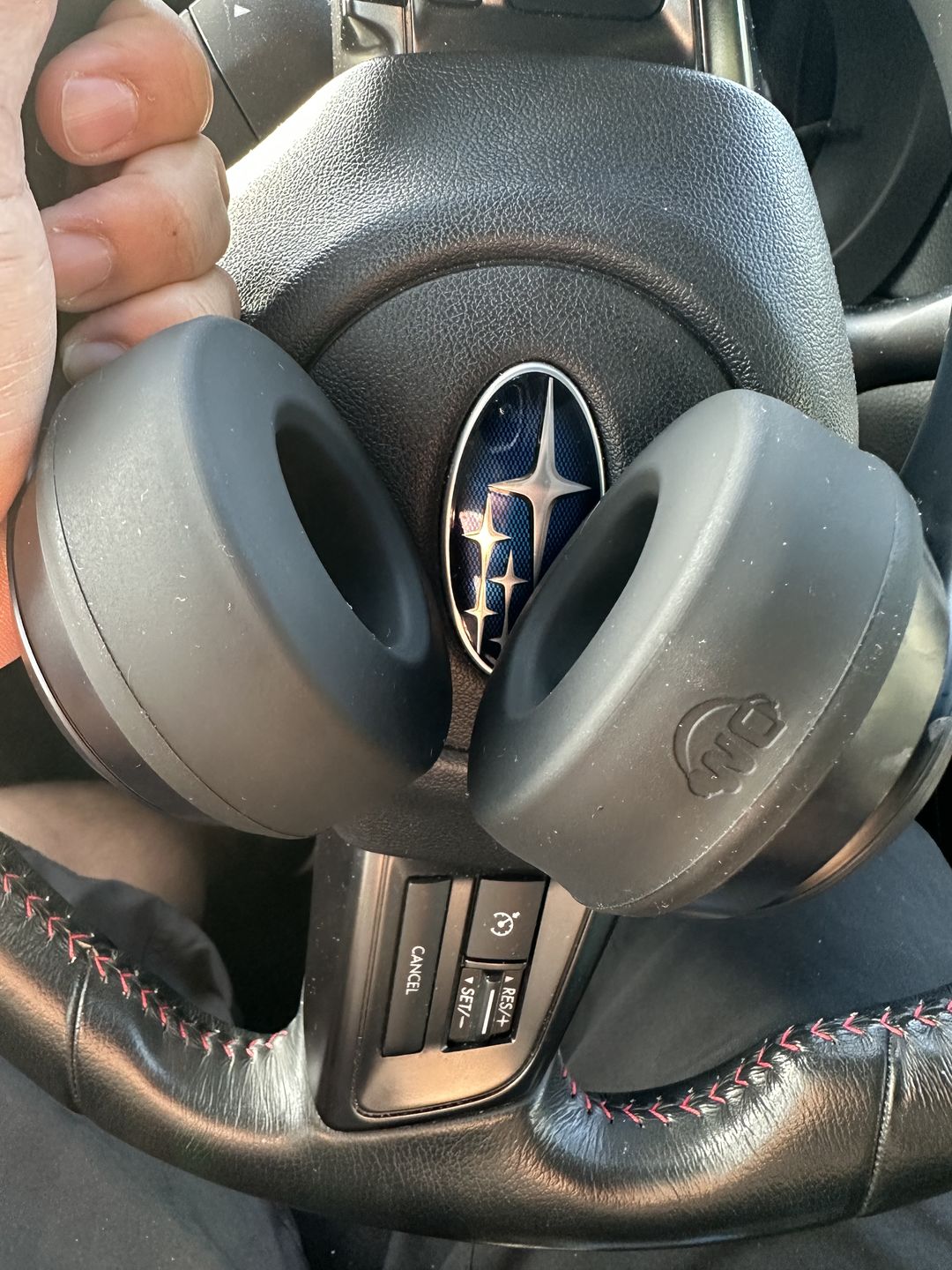 Customer photo review of Small WC SweatZ Protective Headphone Earpad Covers