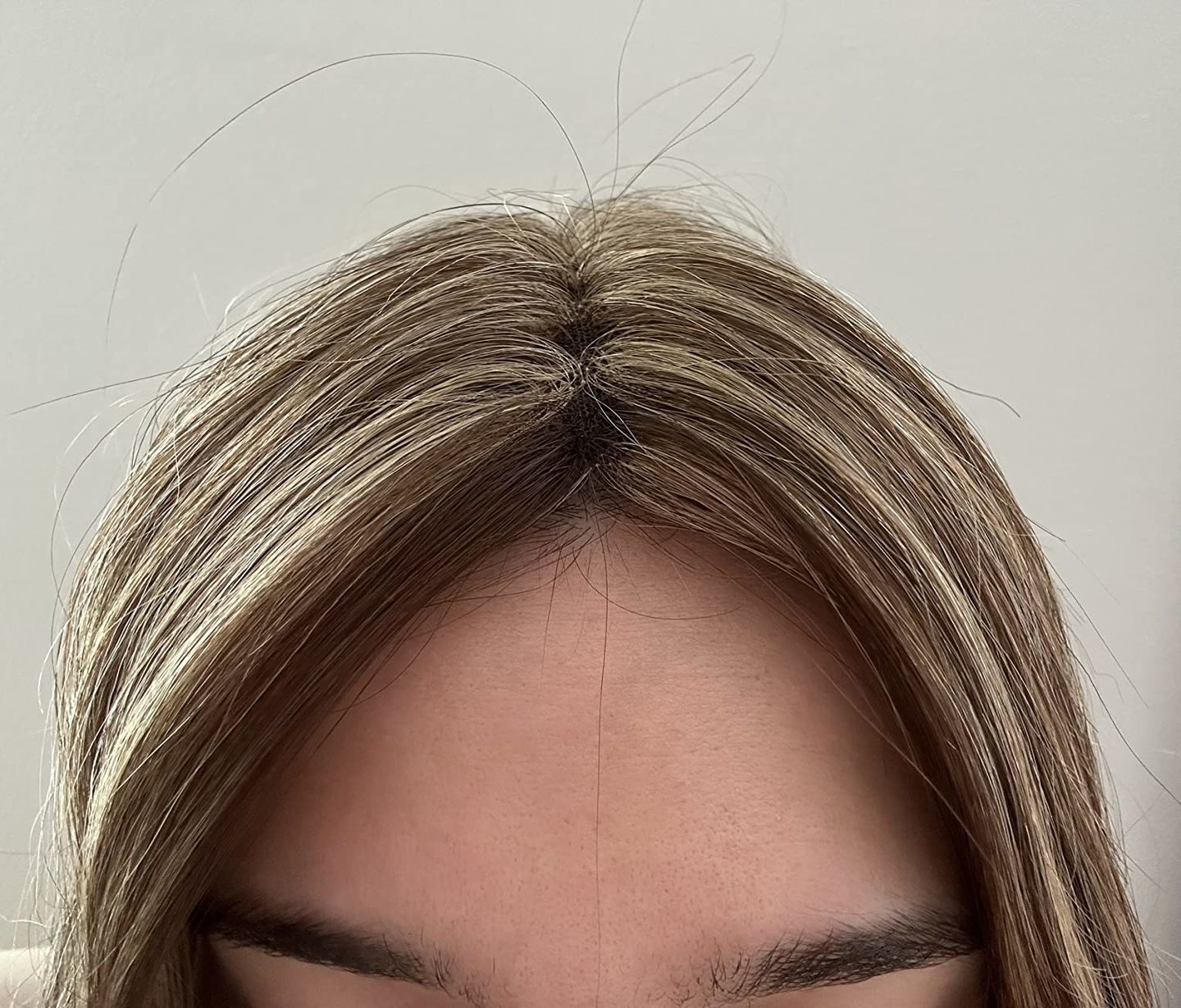 Customer photo review of Chunky Highlights Clip In Hair Toppers for Volume and Length #P8/60