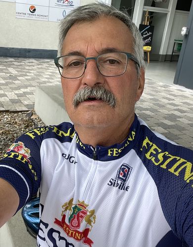 Customer photo review of FESTINA Blue Retro Short Sleeve Cycling Kit
