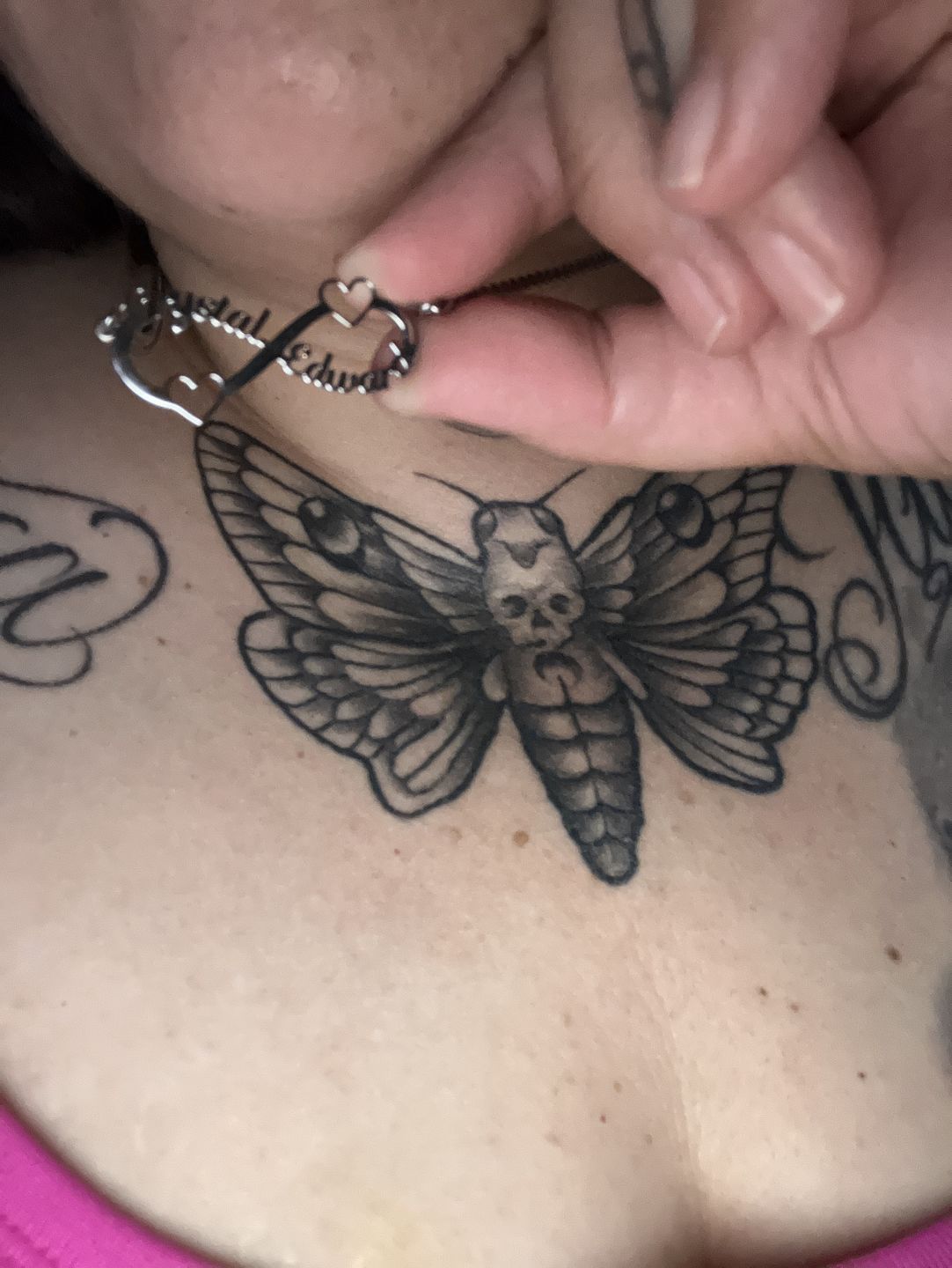 Customer photo review of Infinity Name Necklace