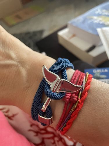 Customer photo review of "Whale" tracking bracelet
