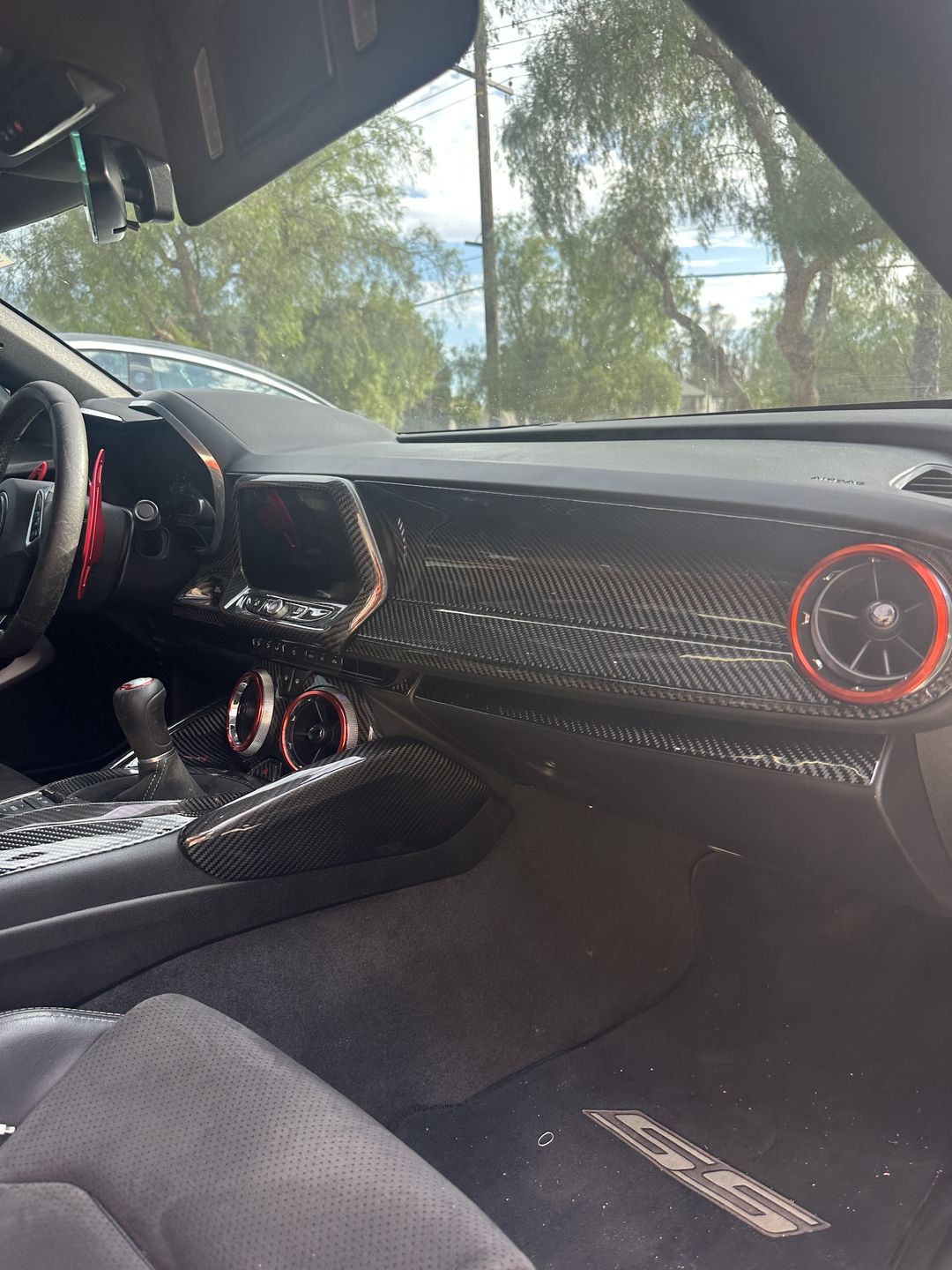 Customer photo review of [Set] Carbon Fiber Center Console AC Vent Covers For 2016-2023 Chevy Camaro