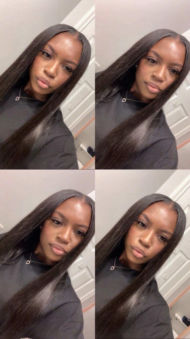 Customer photo review of MORE FACE 10A Natural Color 3PCS Straight Human Hair Bundles Extensions
