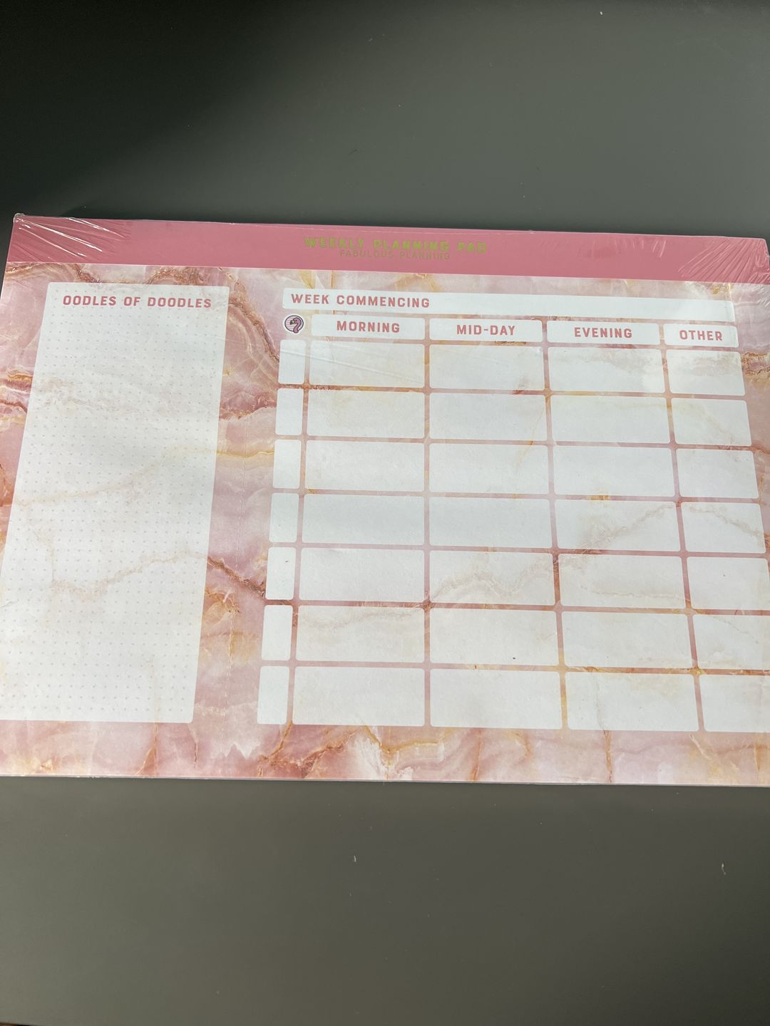 Customer photo review of Freebie A4 Yearly Planning Pad