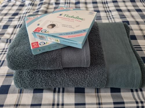 Customer photo review of Eco-Tiras de Detergente 40 lavados Natulim
