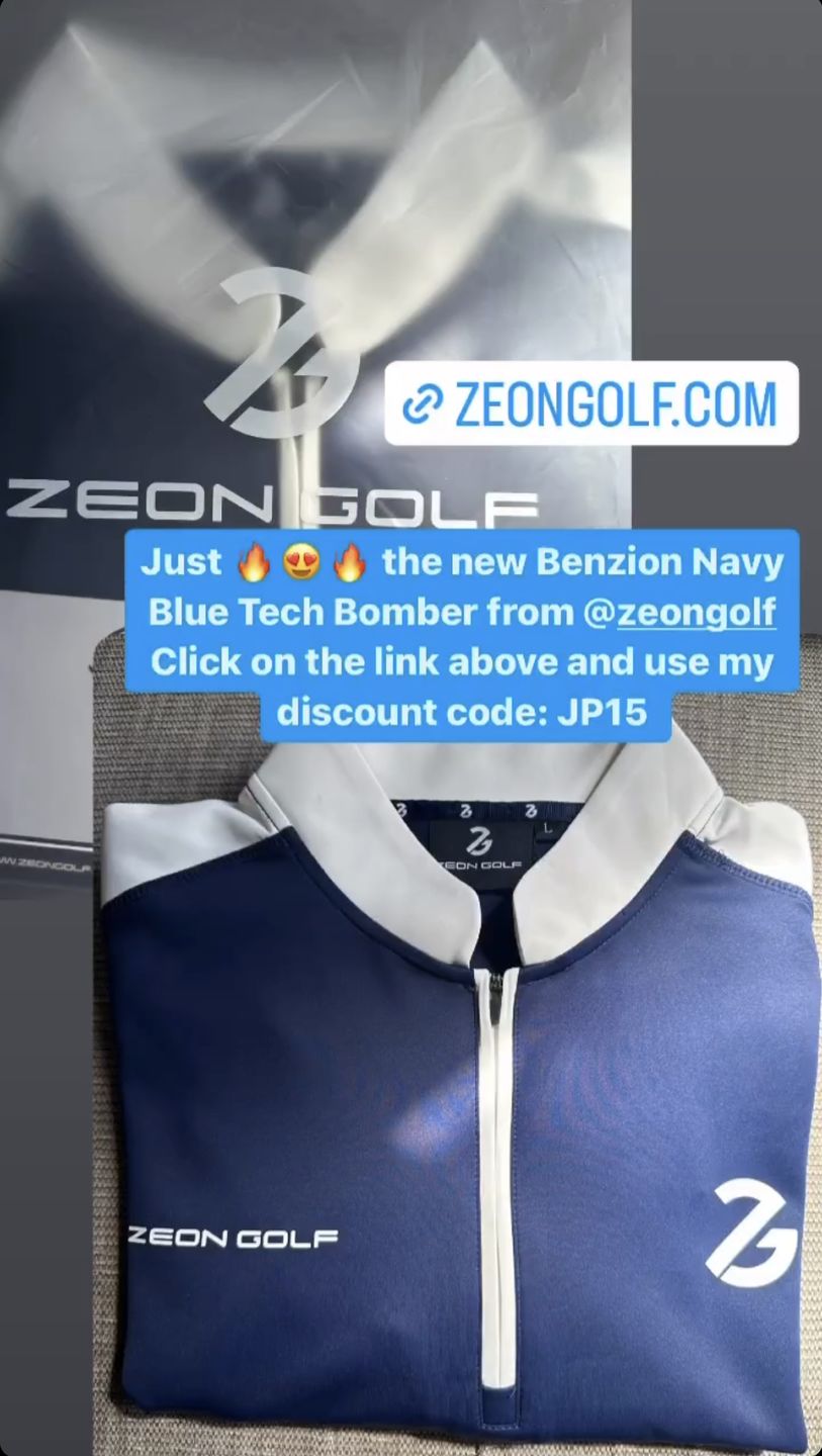Customer photo review of Benzion Navy Blue/ White Tech Bomber