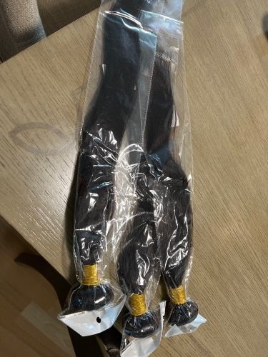 Customer photo review of MORE FACE 10A Natural Color 3PCS Straight Human Hair Bundles Extensions