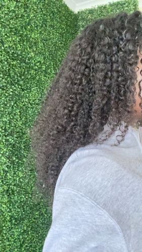 Customer photo review of No Sew In, No Glue Afro Curl Wig U Part Wig/ V Part Wig