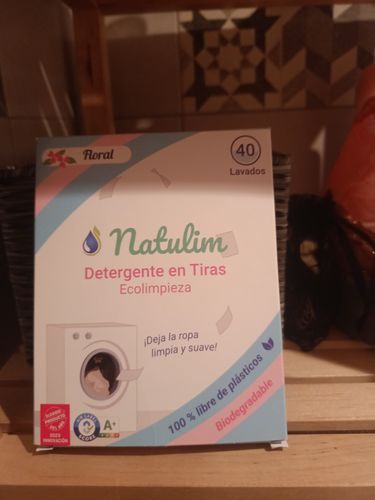 Customer photo review of Eco-Tiras de Detergente 40 lavados Natulim