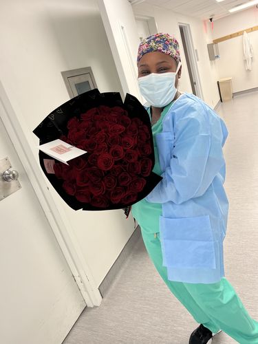 Customer photo review of Red Rose Bouquet