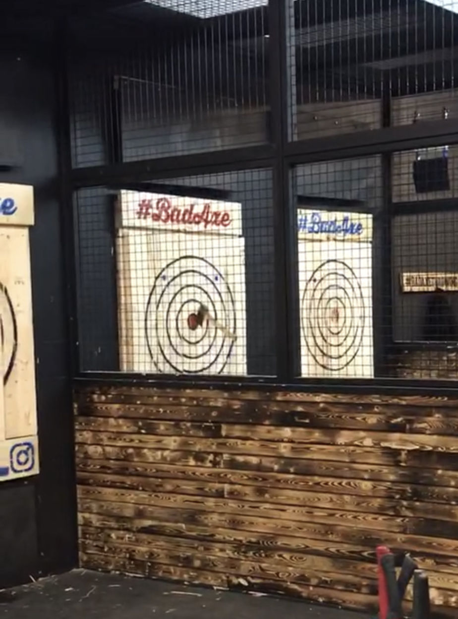 Customer photo review of Ace of Spades Throwing Axe (3rd Generation)