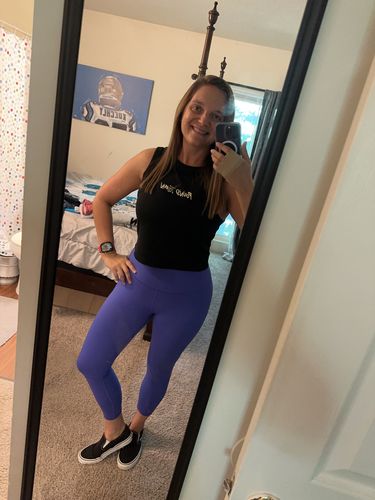 Customer photo review of Glory Days Apparel - Pound Town Micro Rib Muscle Crop Tank