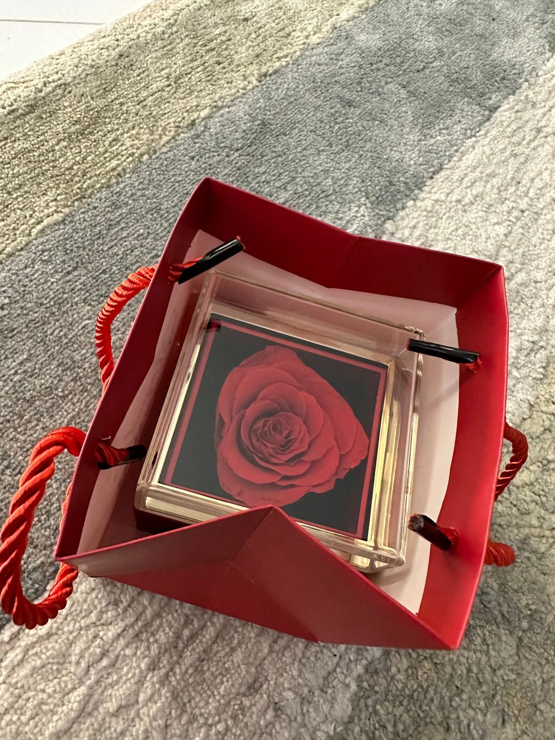 Customer photo review of Engraved Necklace - With Real Rose - To My Love