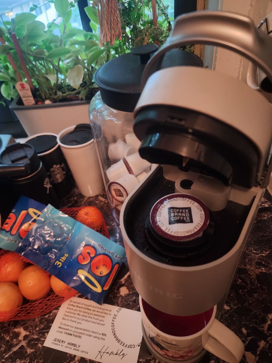 Customer photo review of Premium Dark Roast Kcups