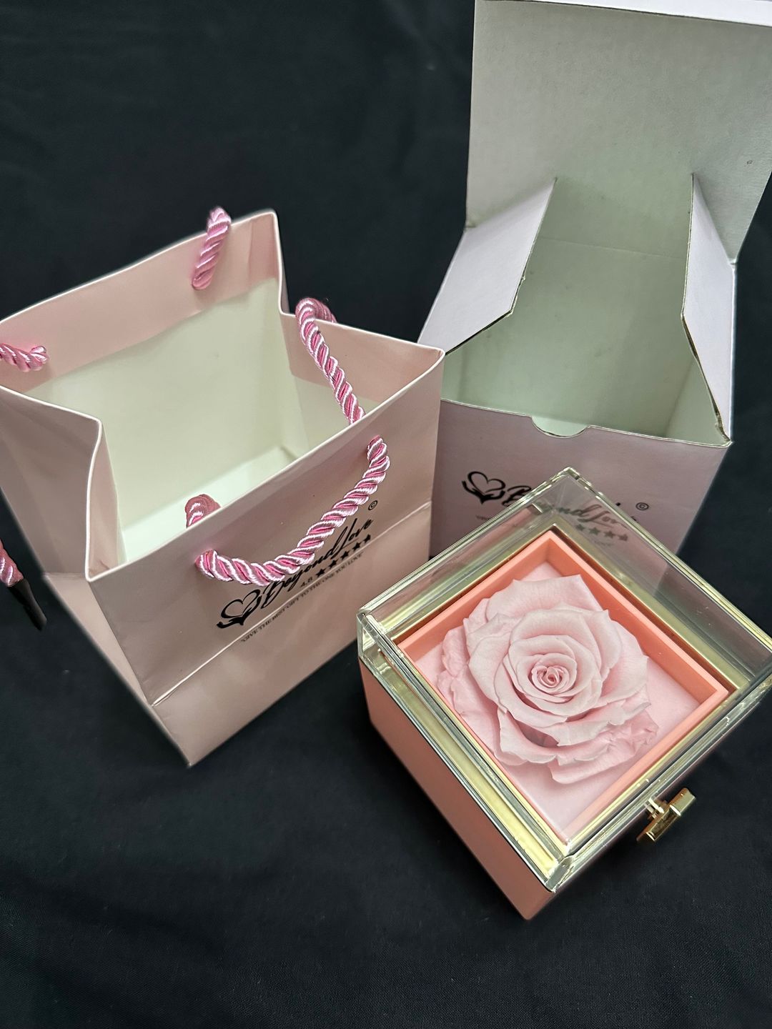 Customer photo review of Engraved Necklace - With Real Rose - To My Love