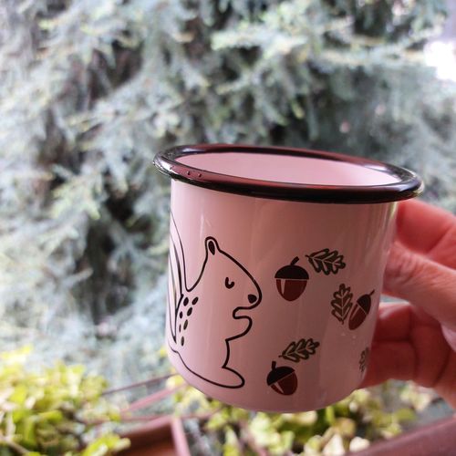 Recensione con foto di un cliente su Tazza illustrazione Scoiattolo 🐿️