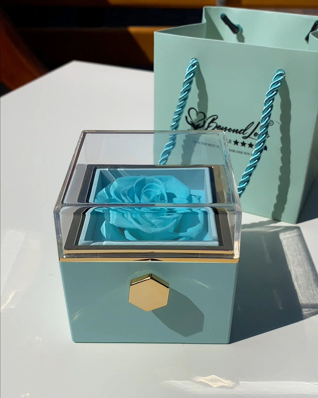 Customer photo review of Engraved Necklace - With Real Rose - To My Love