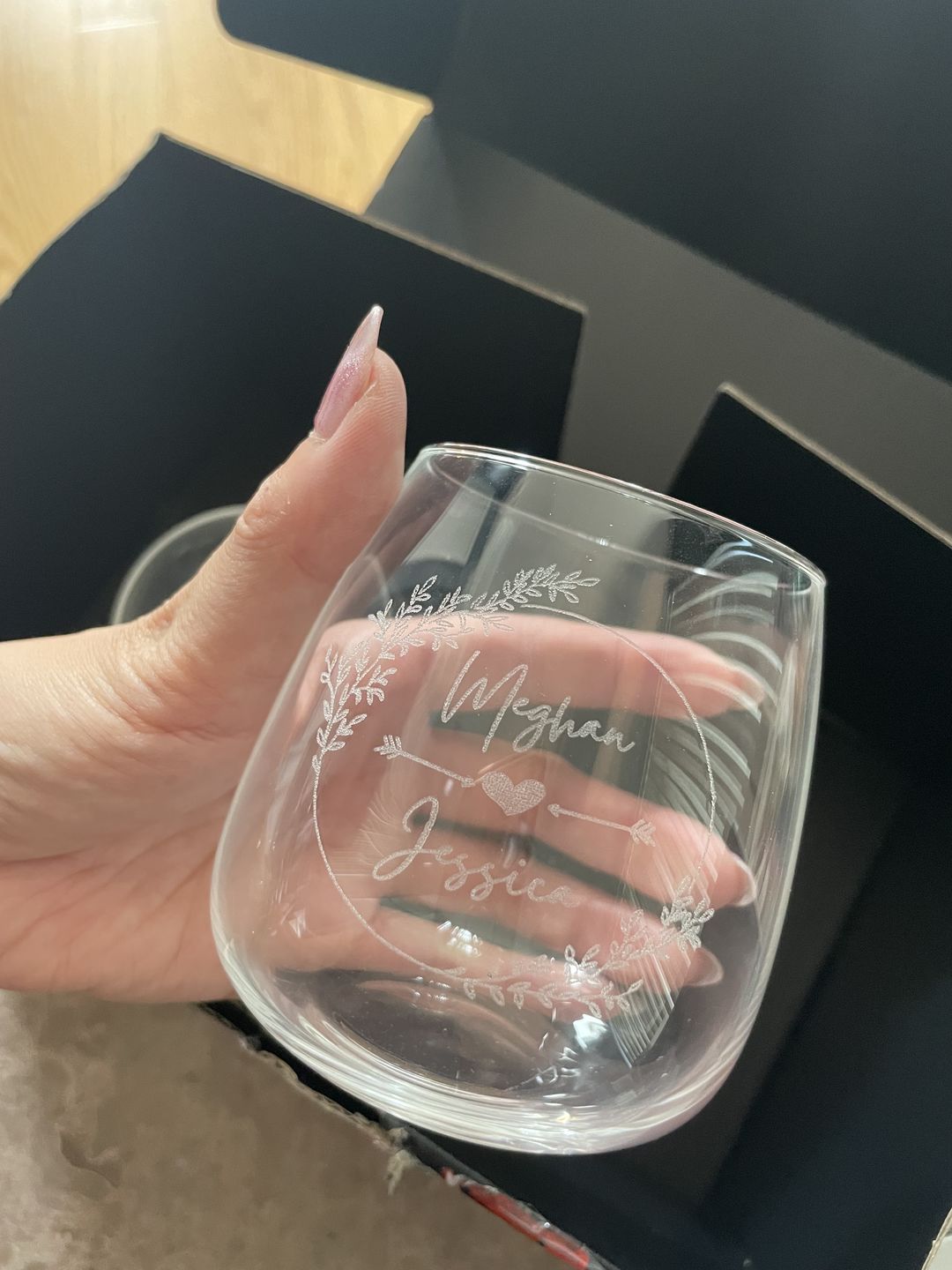 Customer photo review of Personalised 360ml Beverage/ Cocktail Glass