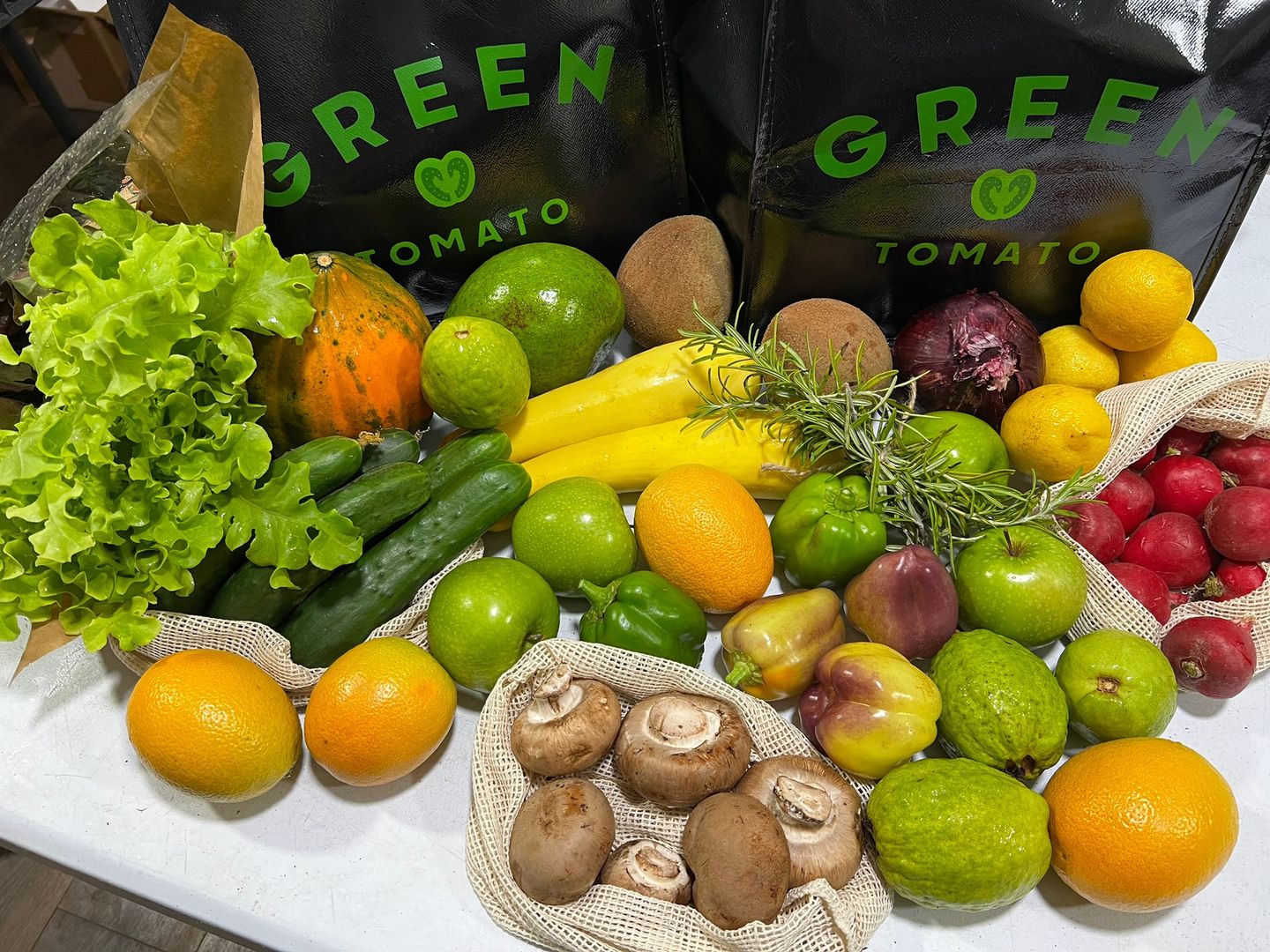 Customer photo review of "Heirloom" (Large) Tote Bag, Fruit & Veggie Mix