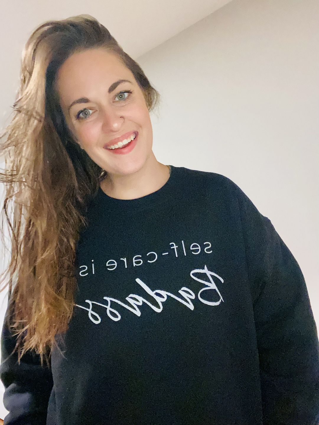Customer photo review of Self-Care Is Badass Sweatshirt