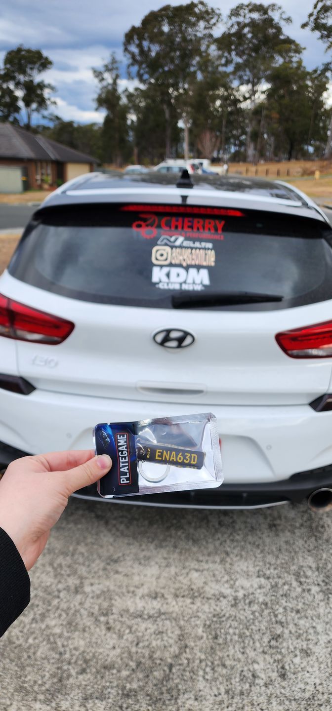 Customer photo review of NSW Euro Licence Plate Custom Keychain 🇪🇺