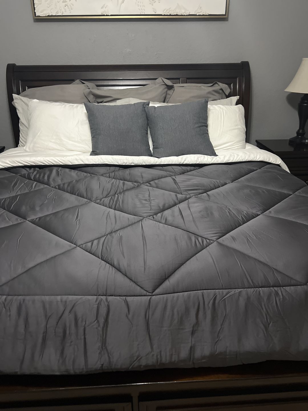 Customer photo review of DÍA Over-Sized Eucalyptus Comforter Set