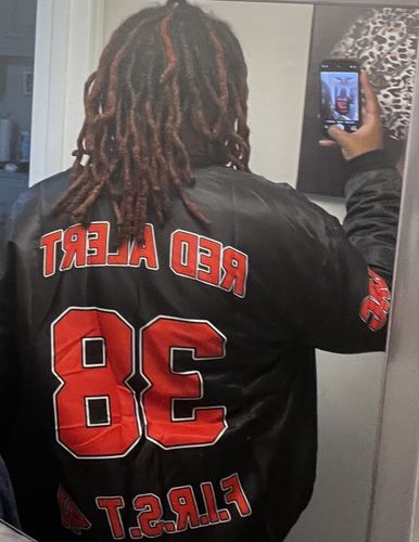 Customer photo review of Sorority Jacket - Personalized Delta Sigma Theta Bomber Jacket