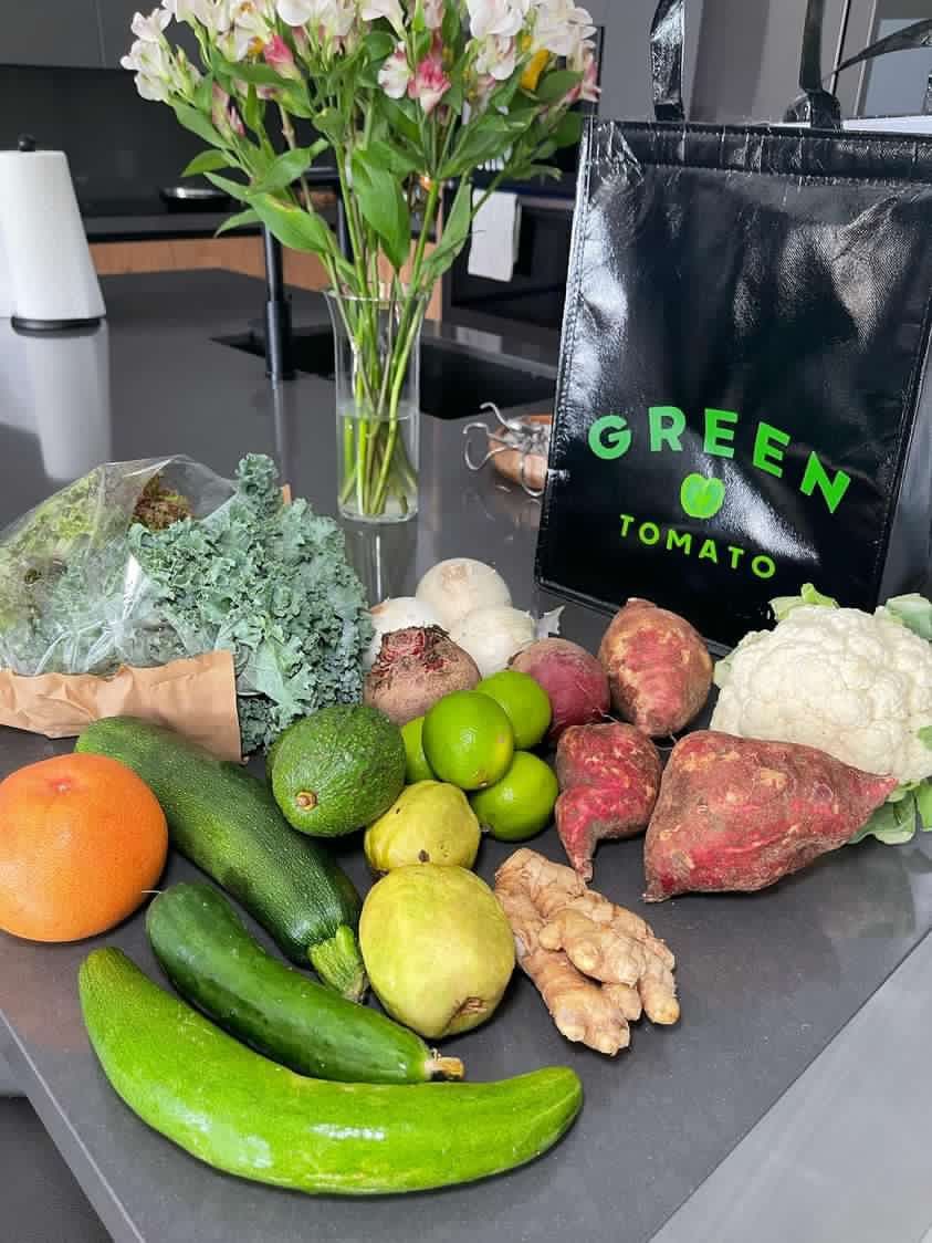 Customer photo review of "Cherry" (Small) Tote Bag, Fruit & Veggie Mix
