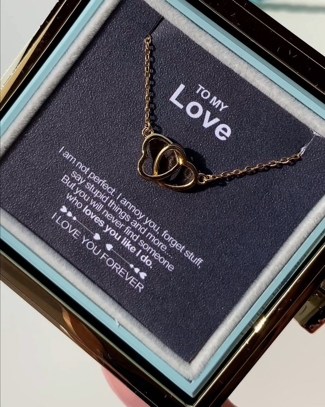 Customer photo review of Engraved Necklace - With Real Rose - To My Love