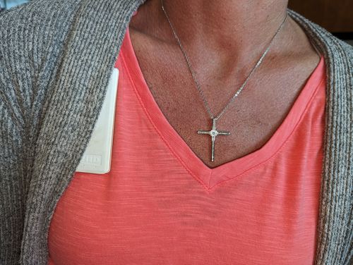 Customer photo review of To an Unstoppable, Proverbs 31 Woman -  Cross Pendant Necklace - Christian Gift