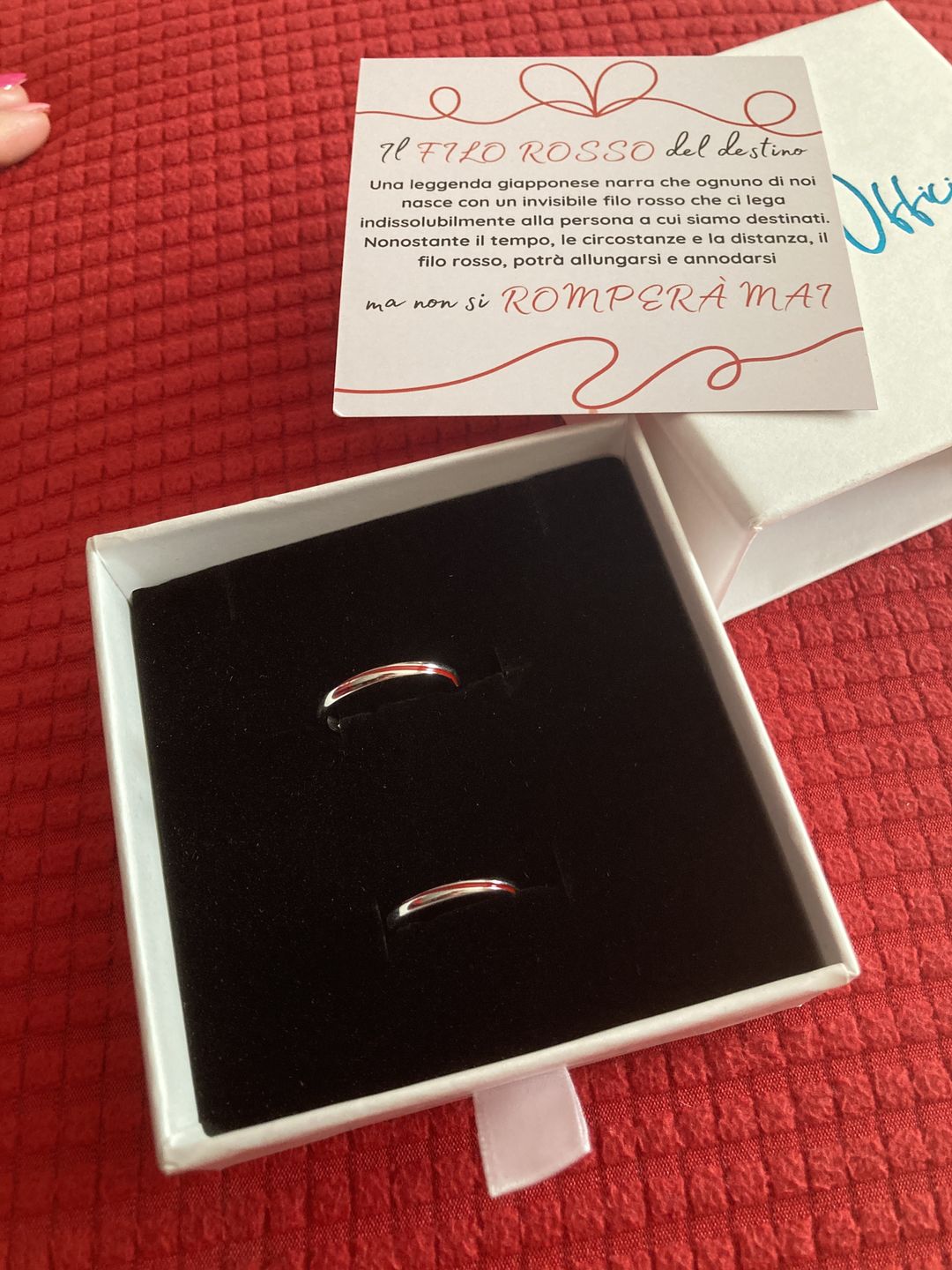 Customer photo review of Anello "Filo Rosso Del Destino"