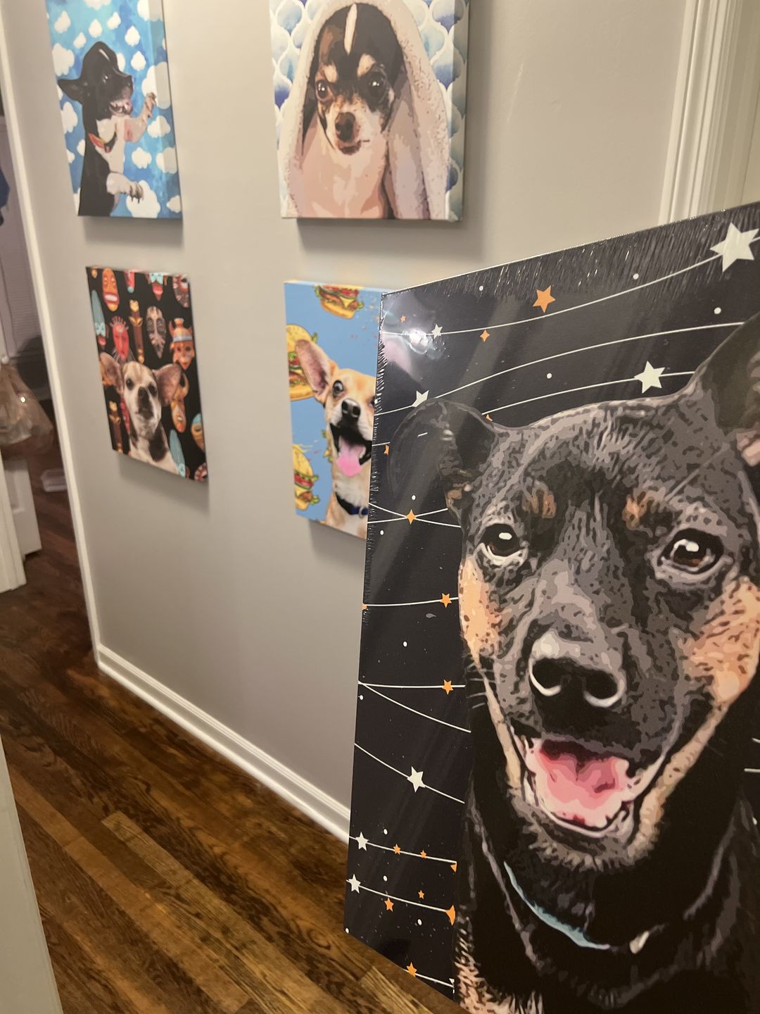 Customer photo review of Custom Pet Art Canvas Wrap