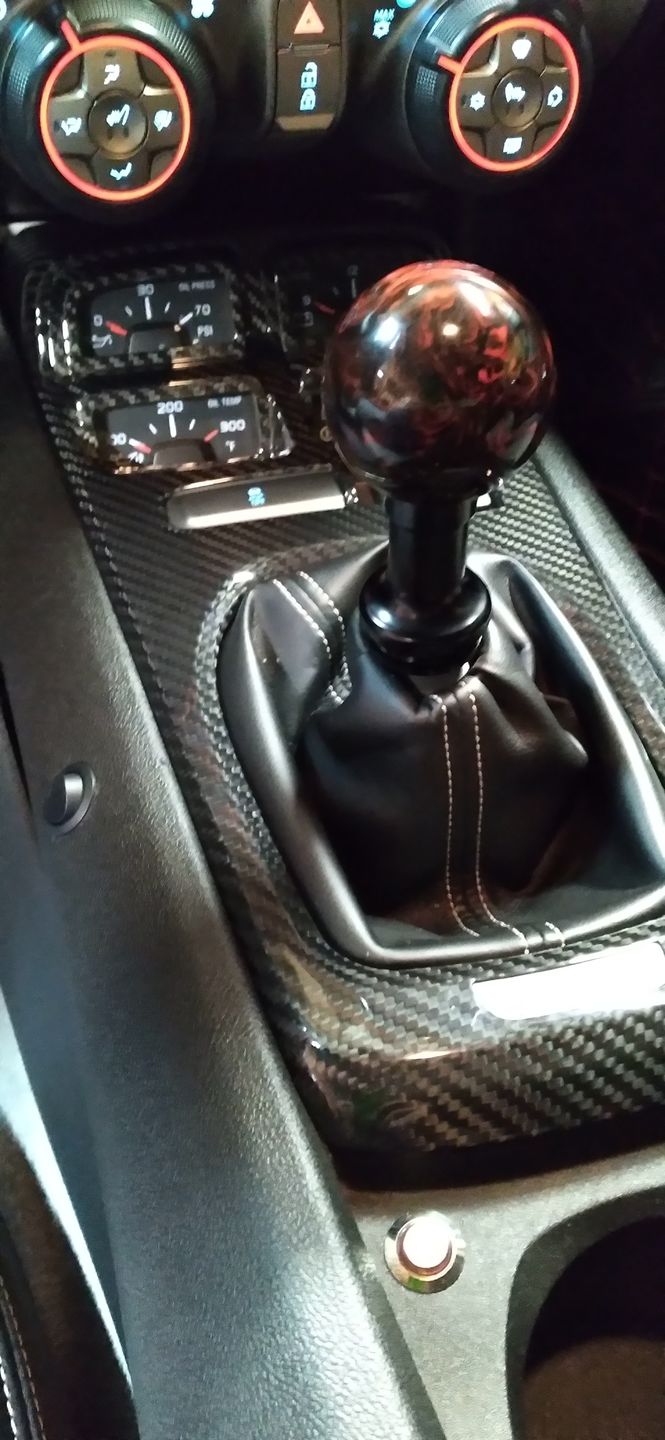 Customer photo review of Interior Carbon Fiber Center Console Cover for 2010-2015 Chevy Camaro