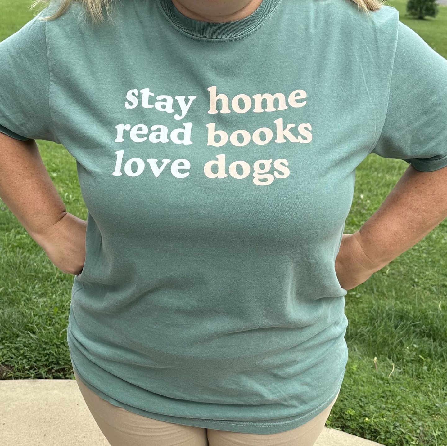 Customer photo review of Stay Home Read Books Love Dogs