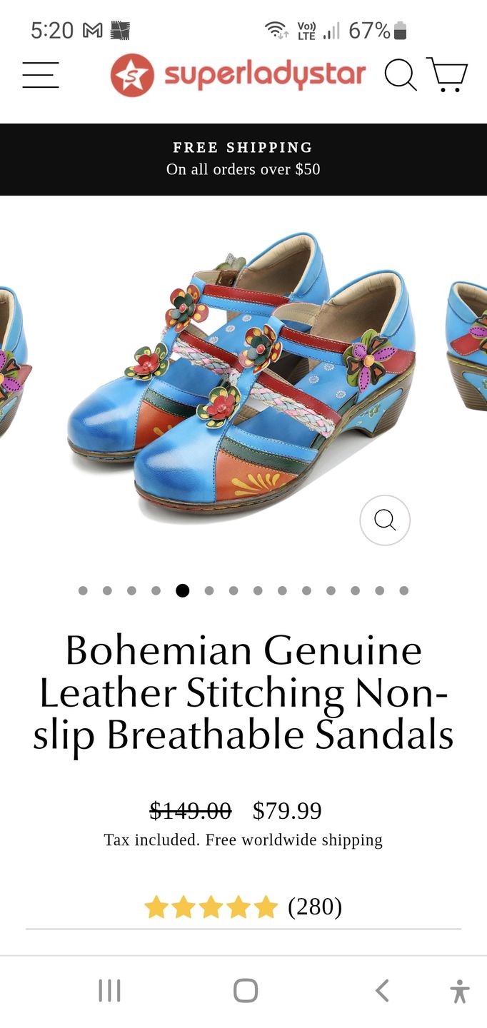 Customer photo review of Retro Painted Buckle Flat Shoes