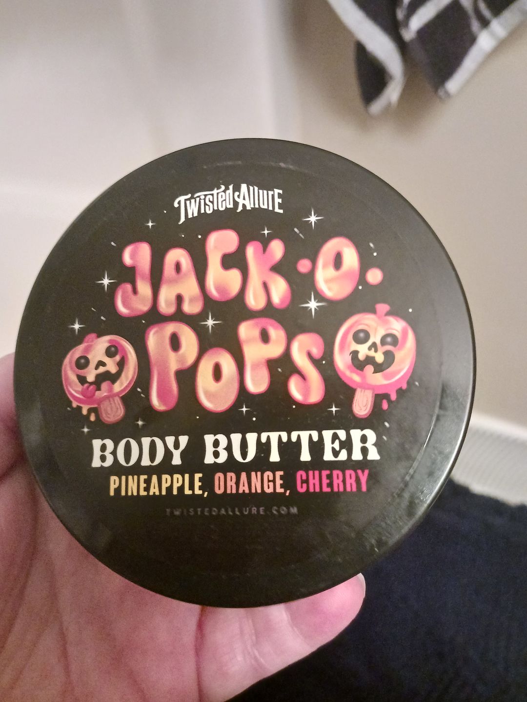 Customer photo review of Jack O Pops Body Butter (pineapple, orange & cherry)