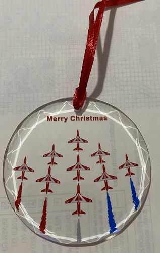 undefined review of Red Arrows Glass Christmas Decoration image 1 out of 1