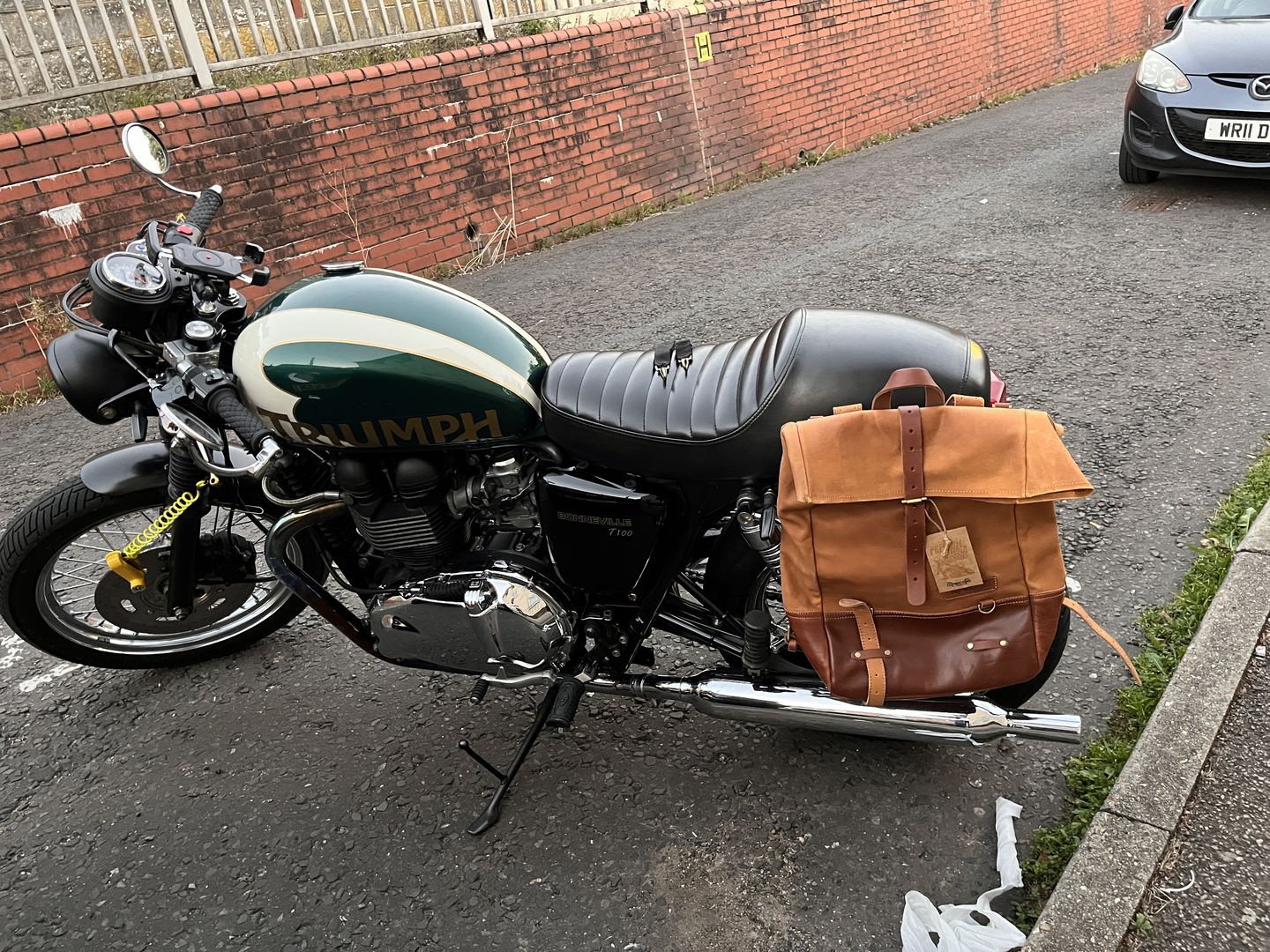 Customer photo review of backpack pannier - classic roll top