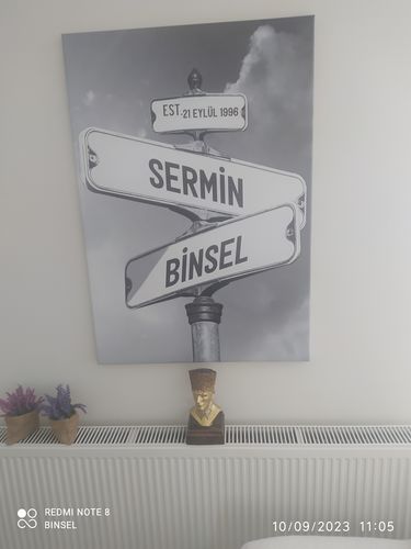 Customer photo review of ELİX™ Kişiye özel isimli kanvas tablo