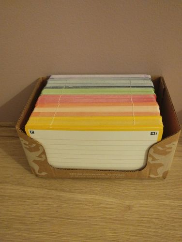Avis photo d'un client sur Flashcards FLASH 2.0 OXFORD # 80 cartes 7,5 x 12,5 cm - ligné