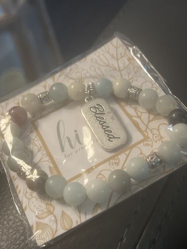 Customer photo review of Blessed Natural Stone Bracelets