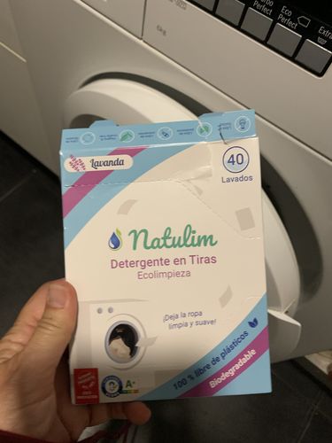 Customer photo review of Eco-Tiras de Detergente 40 lavados Natulim